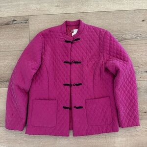 Vintage 80s Pink Silk Blazer| Cottagecore English Countryside